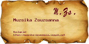 Muzsika Zsuzsanna névjegykártya